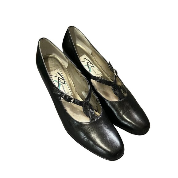 Ros Hommerson Hope Black Kid Leather Mary Jane Heels Size 8.5S Comes in Box - Picture 2 of 8